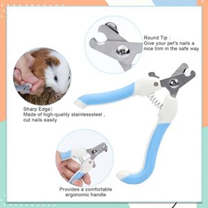 Rabbit Grooming Kit, Rabbit Brush, Small Animal Pets Grooming Kits Include Pet Grooming Shedding Slicker Brush, Bath Massage Glove Brush, Nail Clipper, Flea Comb, Pet Double-Sided Comb for Rabbits Guinea Pigs Hamster Bunny (blue)