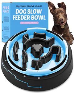 paw place adjustable dog bowls large breed - dog bowl slow feeder slow eating dog bowl slow feed dog bowl slow dog feeder bowl