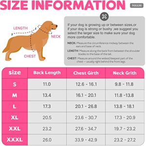 TEOZZO Dog Winter Coats - Waterproof Dog Snow Jackets Windproof Fleece Lined Dog Apparel Vest with Leash Hole Dog Cold Weather Coats for Large Dogs Pink