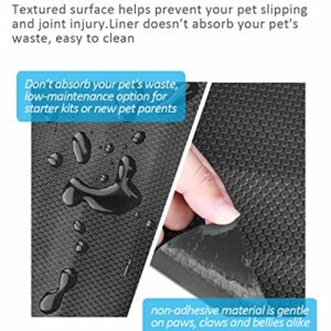 Duedusto Bearded Dragon Tank Accessories, Reptile Terrarium Liner Substrate for Leopard Gecko, Snake, Lizard and Tortoise, Non-Adhesive Reptile Carpet Bedding for Reptile Tank, Black