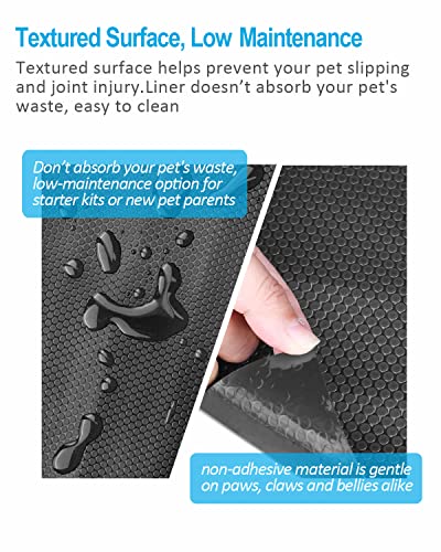 Duedusto Bearded Dragon Tank Accessories, Reptile Terrarium Liner Substrate for Leopard Gecko, Snake, Lizard and Tortoise, Non-Adhesive Reptile Carpet Bedding for Reptile Tank, Black