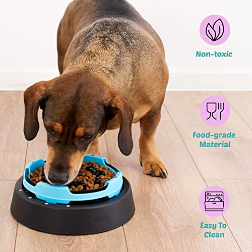 Paw Place Slow Feeder Dog Bowls Small Breed- Adjustable Slow Eating Dog Bowl Slow Feed Bowl