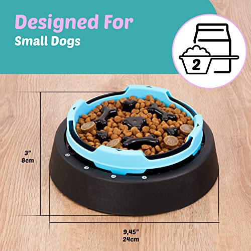 Paw Place Slow Feeder Dog Bowls Small Breed- Adjustable Slow Eating Dog Bowl Slow Feed Bowl