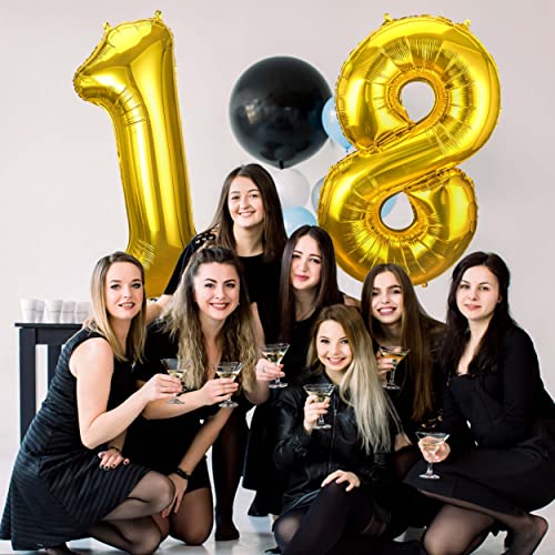 JOYYPOP 40 Inch Gold Number Balloons Foil Large Helium Number 1 Balloon for Birthday Anniversary Graduation Baby Shower Party Decorations