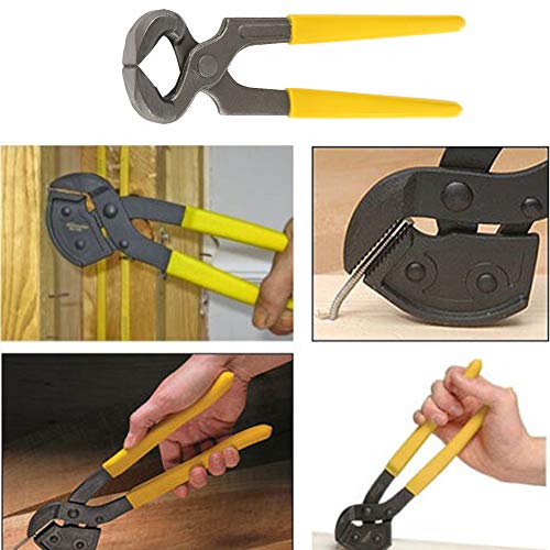 Hoof Nipper Trimmer,Multifunctional Farrier Tools, Heavy Duty Farrier Nippers with Plastic Grip,Horseshoe Pliers Hoof Trimming Tools Horse Equipment for Cattle Sheeps Horses (7in)