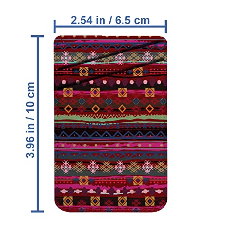 Diascia Pack of 2 - Cellphone Stick on Leather Cardholder ( Ethnic Boho Print Pattern Pattern ) ID Credit Card Pouch Wallet Pocket Sleeve