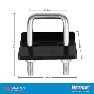 RETRUE Hitch Tightener, Hitch Stabilizer Heavy Duty Anti-Rattle Clamp for 1.25" and 2" Hitches, Reduce Movement from Hitch Tray Cargo Carrier Bike Rack Trailer Ball Mount, Rust Free