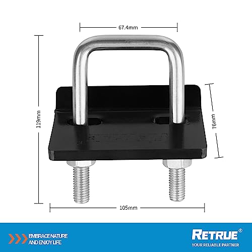 RETRUE Hitch Tightener, Hitch Stabilizer Heavy Duty Anti-Rattle Clamp for 1.25" and 2" Hitches, Reduce Movement from Hitch Tray Cargo Carrier Bike Rack Trailer Ball Mount, Rust Free