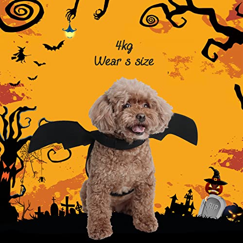 LUZGAT Dog Halloween Costumes Bat Wings for Small Large Dogs Cats Cosplay Funny Boy Accessories Party Clothes 17"x8"