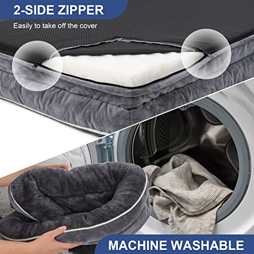 Arien Dog Bed, Dog Beds for Large Dogs, Orthopedic Bolster Couch Pet Bed for Large Dogs, Removable Washable Cover, Nonskid Bottom Couch, Dog Sofa Bed for Comfortable Sleep