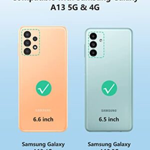 JXVM for Samsung Galaxy A13 4G-5G Case: with 2 Pack Tempered Glass Screen Protector Shockproof Kickstand Protective Cover Hybrid Design A135g Phonecase Protector Galaxya13 Cell Phone Cover for A 13 5G