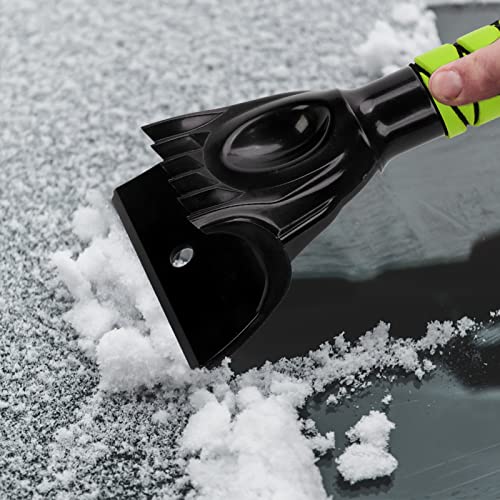 Yougfin 33" Ice Scraper for Car Windshield, Snow Brush, 2 in 1 Snow Removal for Cars with Foam Grip and 360° Pivoting Brush Head for Auto Truck SUV