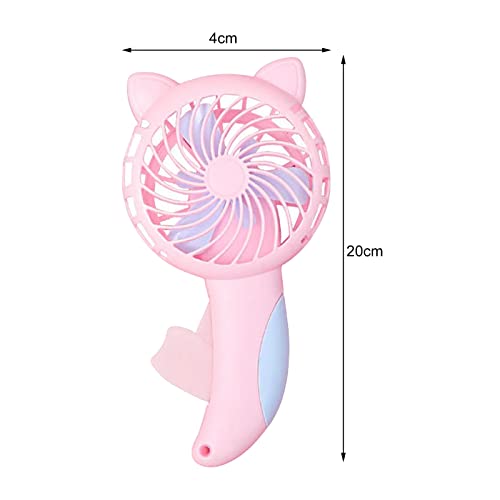 Haibinsuo Mini Fan Comfortable Grip Portable Manual Mini Handheld Fan for Home Pink