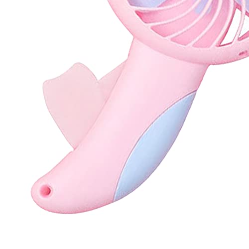 Haibinsuo Mini Fan Comfortable Grip Portable Manual Mini Handheld Fan for Home Pink