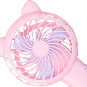 Haibinsuo Mini Fan Comfortable Grip Portable Manual Mini Handheld Fan for Home Pink