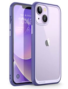 supcase unicorn beetle style series case for iphone 14 / iphone 13 6.1 inch, premium hybrid protective slim clear case (mauve)