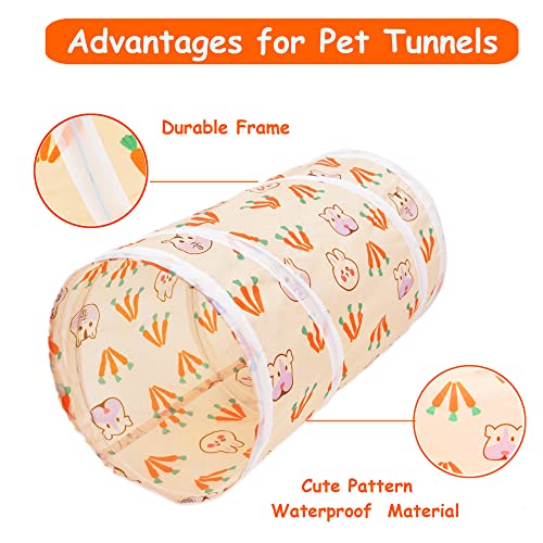 AFYHH Rabbit Guinea-Pig Tunnel Bunny-Toys - Hideout for Small Animals Tube Hideaway Activity Tunnels Accessoies for Dwarf Rabbits Guinea Pigs Kitty