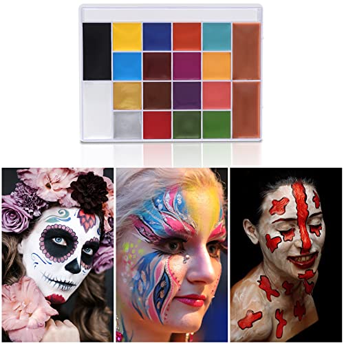 Face Painting Kit , Professional face paint Oil Palette Halloween Christmas Party Artist Fancy Makeup Painting Kit For Kids