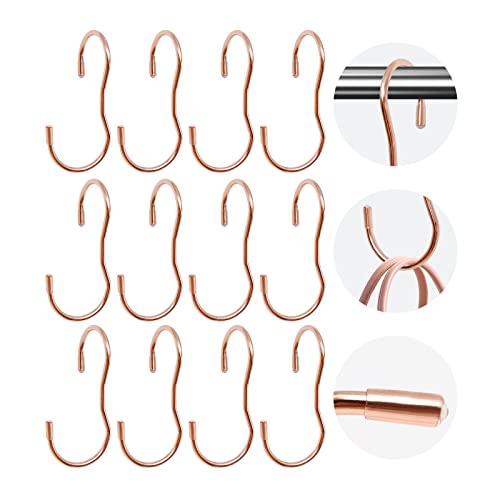 Zreneyfex 12 pcs Rose Gold Purse Organizer for Closet with Unique Twisted Hook Design