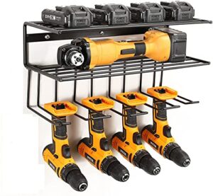 vlizo wall-mounted rack tool multi-functional rack rack garage storage rack iron drill charging station drill holder detachable tool holder