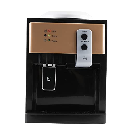 WEBTB Electric Water Dispenser, 3-in-1 Water Cooler Dispenser, with Ice Heat Function Hot, Cold & Room Water, Automatic Temperature Control with Power Cord, Gold