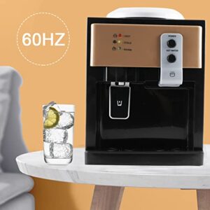 WEBTB Electric Water Dispenser, 3-in-1 Water Cooler Dispenser, with Ice Heat Function Hot, Cold & Room Water, Automatic Temperature Control with Power Cord, Gold