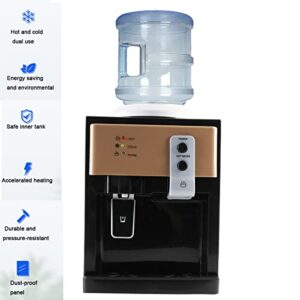 WEBTB Electric Water Dispenser, 3-in-1 Water Cooler Dispenser, with Ice Heat Function Hot, Cold & Room Water, Automatic Temperature Control with Power Cord, Gold