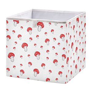 susiyo mushroom pattern fabric storage bin organizer 11 inch collapsible storage cube for shelf closet