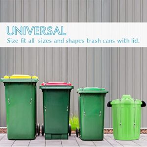 4 Pack Trash Can Lid Lock Trash Can Locks for Animals Stop from Rummaging Metal Universal Trash Can Lock for Outdoor Garbage Can Bear Proof Security Universal Lid Lock Nylon Coated Steel Wire Rope