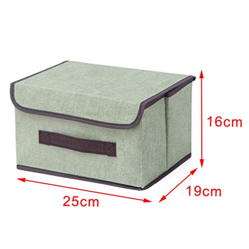 Foldable Storage Box with Lid Snacks Organizer Container Closet, S Green, As Described