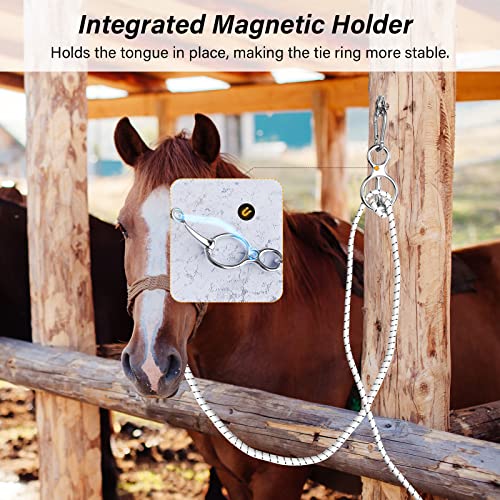 Debialo Horse Tie Ring, Horse tack and Supplies, Safe Horse Accessories,Horse Training Equipment with Eye Bolt,Quick snap,Humane Way Tie Ring,Prevent Horses from Pulling Back,Durable Steel