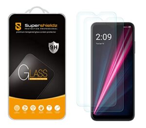 supershieldz (2 pack) designed for t-mobile revvl 6 pro 5g / revvl 6x pro 5g tempered glass screen protector, anti scratch, bubble free