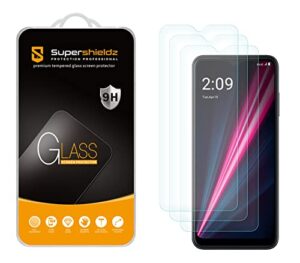 supershieldz (3 pack) designed for t-mobile revvl 6 pro 5g / revvl 6x pro 5g tempered glass screen protector, anti scratch, bubble free