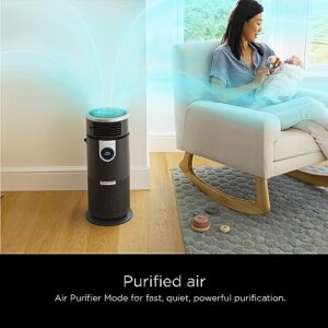 Shark HC452 3-in-1 Clean Sense Air Purifier, Heater & Fan, HEPA Filter, 500 Sq Ft, Oscillating, Small Room, Bedroom, Office, Captures 99.98% of Particles for Clean Air, Dust, Smoke & Allergens, Grey