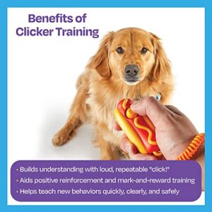 Brightkins Smarty Pooch Hot Dog Training Clicker - Dog Training Clicker, Perfect for Dog Training and Obedience Games, Clicker for Dog Training