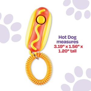 Brightkins Smarty Pooch Hot Dog Training Clicker - Dog Training Clicker, Perfect for Dog Training and Obedience Games, Clicker for Dog Training