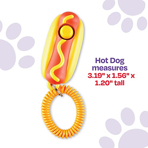 Brightkins Smarty Pooch Hot Dog Training Clicker - Dog Training Clicker, Perfect for Dog Training and Obedience Games, Clicker for Dog Training