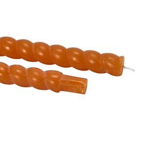 Creative Co-Op Unscented Twisted Taper Box, Set of 2, Spice Candles, 2" L x 1" W x 10" H, Orange, 2 Count