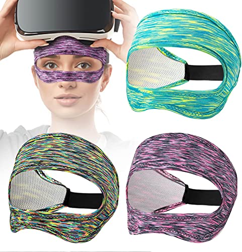 VR Sweat Band for Oculus Quest 2 Face Mask Eye Masks Face Cover for VR Workouts Supernatural VR Sweat Guard for Women Men(3pcs)