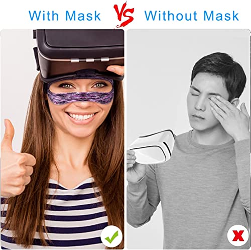 VR Sweat Band for Oculus Quest 2 Face Mask Eye Masks Face Cover for VR Workouts Supernatural VR Sweat Guard for Women Men(3pcs)