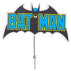 Silver Buffalo Batman Icons 3pc Die Cut Wall Hook Set, 14 x 7 Inches