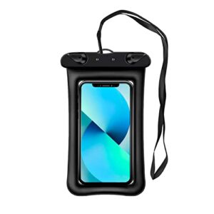joyexer universal cellphone waterproof pouch dry bag underwater phonne case for iphone 13 12 pro max 11 pro max 13 mini xs max xr x 8 7 6, galaxy s20 ultra s10 note10 up to 7",black