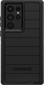 otterbox defender pro case & belt clip/stand for samsung galaxy s22 ultra (not s22 or plus or other models) (black)