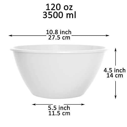 Youngever 11 inch 120 Ounce Plastic Mixing and Serving Bowls, Large Popcorn Bowls, Salad Bowls, Chip and Dip Serving Bowls, Set of 9 (Urban)