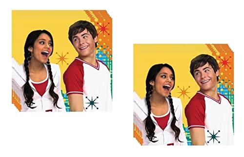 High School Musical Birthday Party Supplies Bundle Pack includes 32 Beverage Cake Napkins