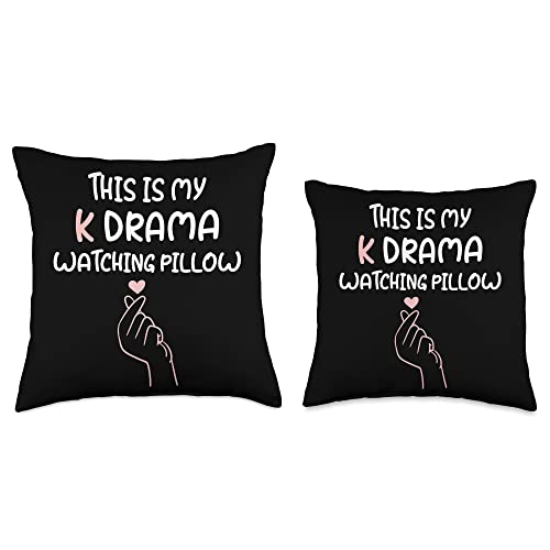 Kdrama Fans, Korean Shows Funny Apparels Korean Lover, This is My K Drama Watching Throw Pillow, 18x18, Multicolor