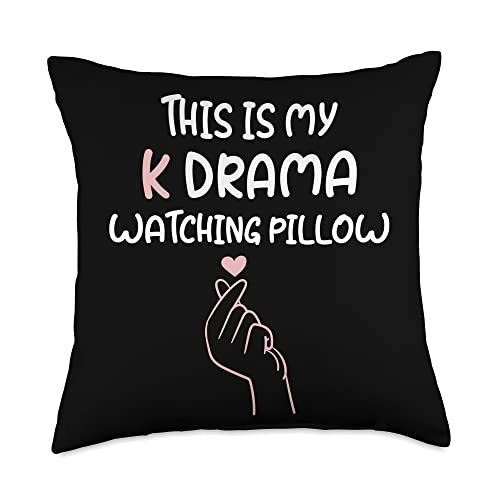 Kdrama Fans, Korean Shows Funny Apparels Korean Lover, This is My K Drama Watching Throw Pillow, 18x18, Multicolor