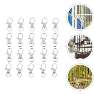 PATKAW 40Pcs Bird Cage Locks Metal Pet Cage Door Lock Birds Cage Hook Clip Anti- Escape Bird Cage Door Buckle Lock Claw Trigger Snap Hook for Birds Small Dogs Cats