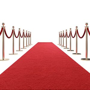hombys extra thick red carpet runner for events, 2x15 feet not slip red aisle runway rug for party wedding & special events decorations