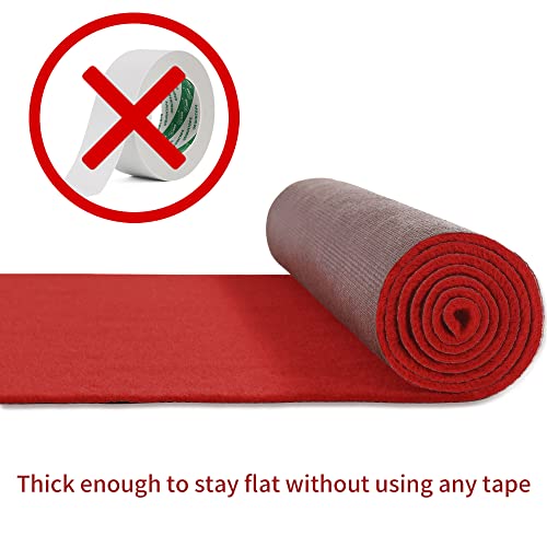HOMBYS Extra Thick Red Carpet Runner for Events, 2x15 Feet Not Slip Red Aisle Runway Rug for Party Wedding & Special Events Decorations